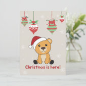 冬はカラフル陽気な動物がクマ シーズンカード (スタンド正面)