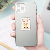 冬はカラフル陽気な動物がクマ シール (スマートフォン)