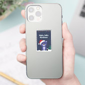 冬はカラフル陽気な動物がクマ シール (スマートフォン)