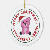 冬はカラフル陽気な動物がクマ セラミックオーナメント (左)