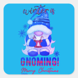 冬はクリスマスおもしろい格言 スクエアシール