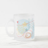 冬はシーズンのスノーフレークマグ フロストグラスマグカップ (左)