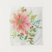 冬はピンクの咲くポインセチア|の咲きます タペストリー (正面)