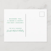 冬はピンクの咲くポインセチア|の咲きます ポストカード (裏面)