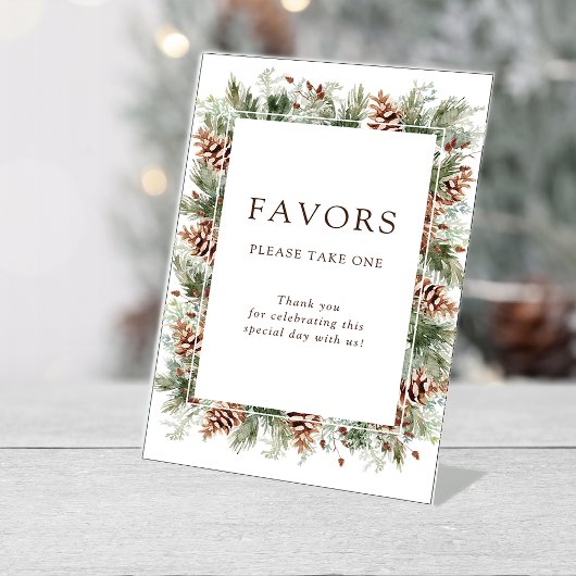 冬はペデスタル結婚サインを引き立てる 台座サイン