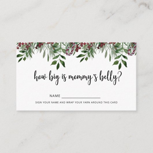 冬はママのおなか大きい エンクロージャーカード (正面)