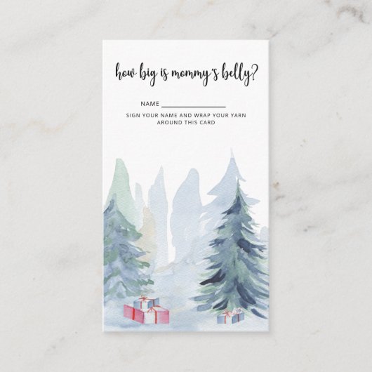 冬はママのおなか大きい エンクロージャーカード (正面)