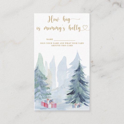 冬はママのおなか大きい エンクロージャーカード (正面)