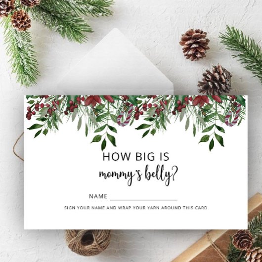 冬はママのおなか大きい エンクロージャーカード