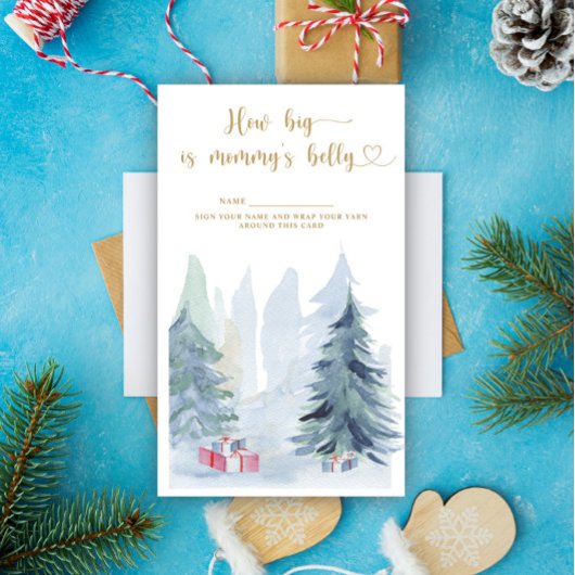 冬はママのおなか大きい エンクロージャーカード