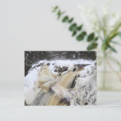 冬はミシガンの上部半島のガブロ滝で ポストカード (スタンド正面)