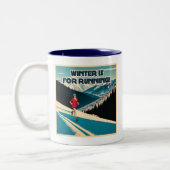 冬はランニングの ツートーンマグカップ (左)