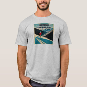 冬はランニングの Tシャツ