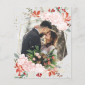 冬は何もファンシー愛する結婚式招待状 (裏面)