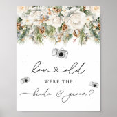 冬は何歳だった彼らのブライダルシャワーゲームサイン ポスター (正面)