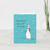 冬は唯一の季節であるべきだと、雪だるまは言う シーズンカード (正面)