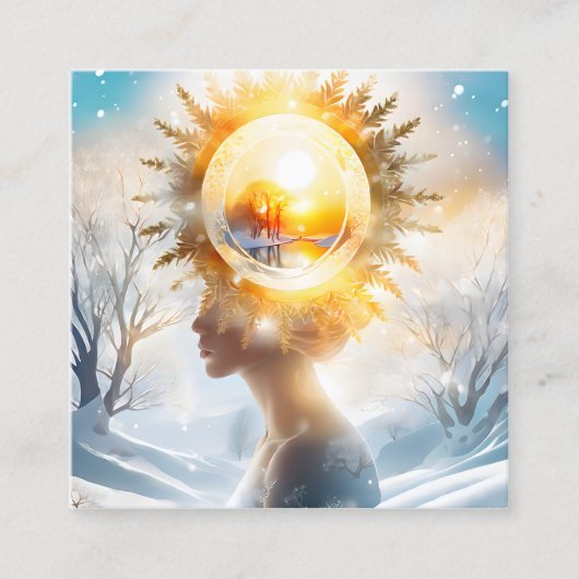 冬は太陽の方が強くない スクエア名刺 (正面)