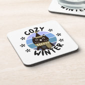 冬は心地よい、かわいいフクロウ コースター (左側)