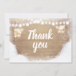 冬は感謝してい木素朴雪シャワー誕生日 サンキューカード