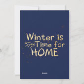 冬は我が家、ゴールデンハッピーニューイヤー シーズンカード (裏面)