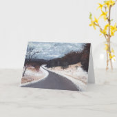 冬は挨拶状移動します カード (黄色い花)