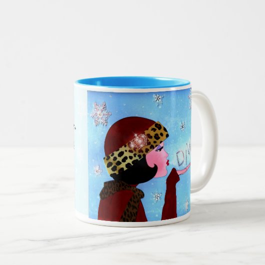 「冬は暖かいカップを持ってくる!」 ディバ ツートーンマグカップ (正面右)