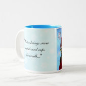 「冬は暖かいカップを持ってくる!」 ディバ ツートーンマグカップ (正面左)