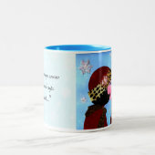 「冬は暖かいカップを持ってくる!」 ディバ ツートーンマグカップ (中央)