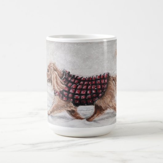 冬は最初に歩きます コーヒーマグカップ (中央)