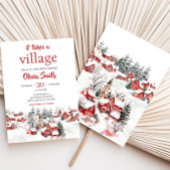 冬は村の赤ちゃんシャワーを浴びる 招待状