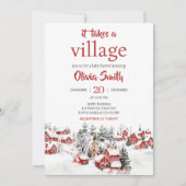 冬は村の赤ちゃんシャワーを浴びる 招待状 (正面)