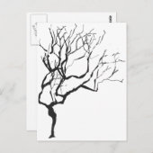 冬は来のスケッチミニマリズム冬の木 ポストカード (正面/裏面)