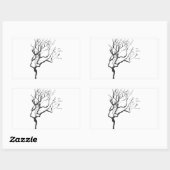 冬は来のトレンディー冬自然 長方形シール (シート)