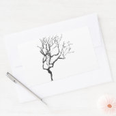 冬は来のトレンディー冬自然 長方形シール (封筒)