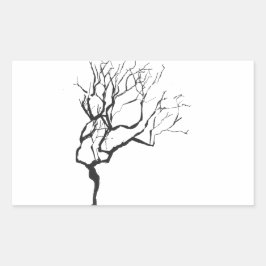 冬は来のトレンディー冬自然 長方形シール