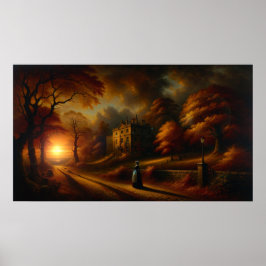 「冬は来の絵画ヴィンテージ ポスター