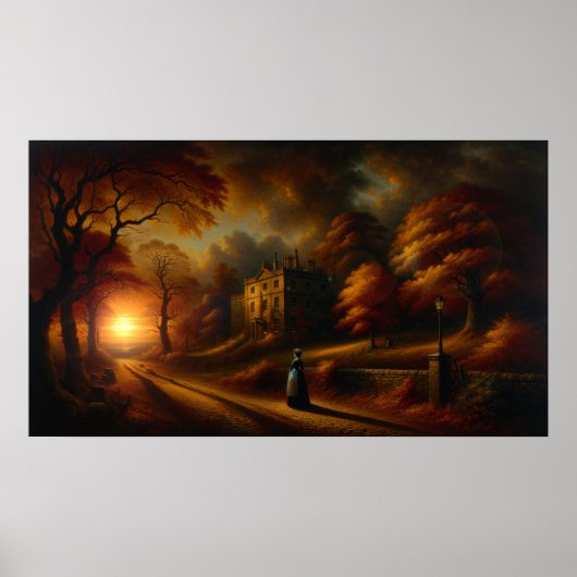 「冬は来の絵画ヴィンテージ ポスター (正面)