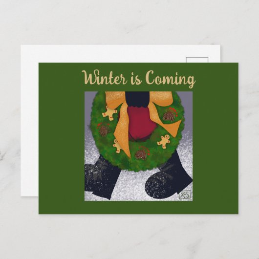 冬は来誰が準備しているか推測 ポストカード (正面/裏面)