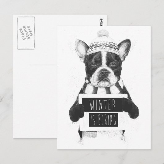 冬は退屈だ ポストカード (正面/裏面)