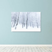 冬は雪凍っていが積もった キャンバスプリント (インサイチュ (ウッドフロア))
