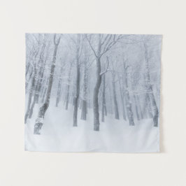 冬は雪凍っていが積もった タペストリー