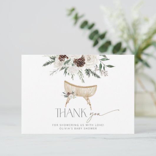 冬ぼほ子供部屋赤ちゃん感謝していシャワーあなた カード (スタンド正面)