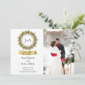 冬またはクリスマスの写真の日付を保存 セーブザデート (スタンド正面)