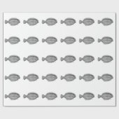 冬もがきのヴィンテージのイラストレーション ラッピングペーパー (フラット)