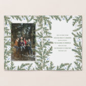 冬もみの枝クリスマス | 休日の写真 箔カード (内部)