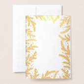 冬もみの枝クリスマス | 休日の写真 箔カード (裏面封筒付き)