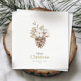 冬をエレガントテーマにした装飾用ナプキン スタンダードランチョンナプキン