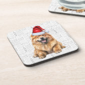 冬をテーマにしたチャウチャウサンタドッグホリデー コースター (左側)