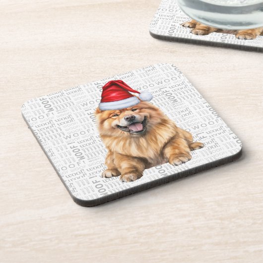 冬をテーマにしたチャウチャウサンタドッグホリデー コースター (左側)
