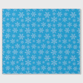 冬をテーマにしたブルースノーフレークプレゼントシームレス ラッピングペーパー (フラット)
